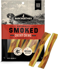 Barkworthies Naturally Smoked Cheeky Chews Dog Treats Medium 6-in 4 Count