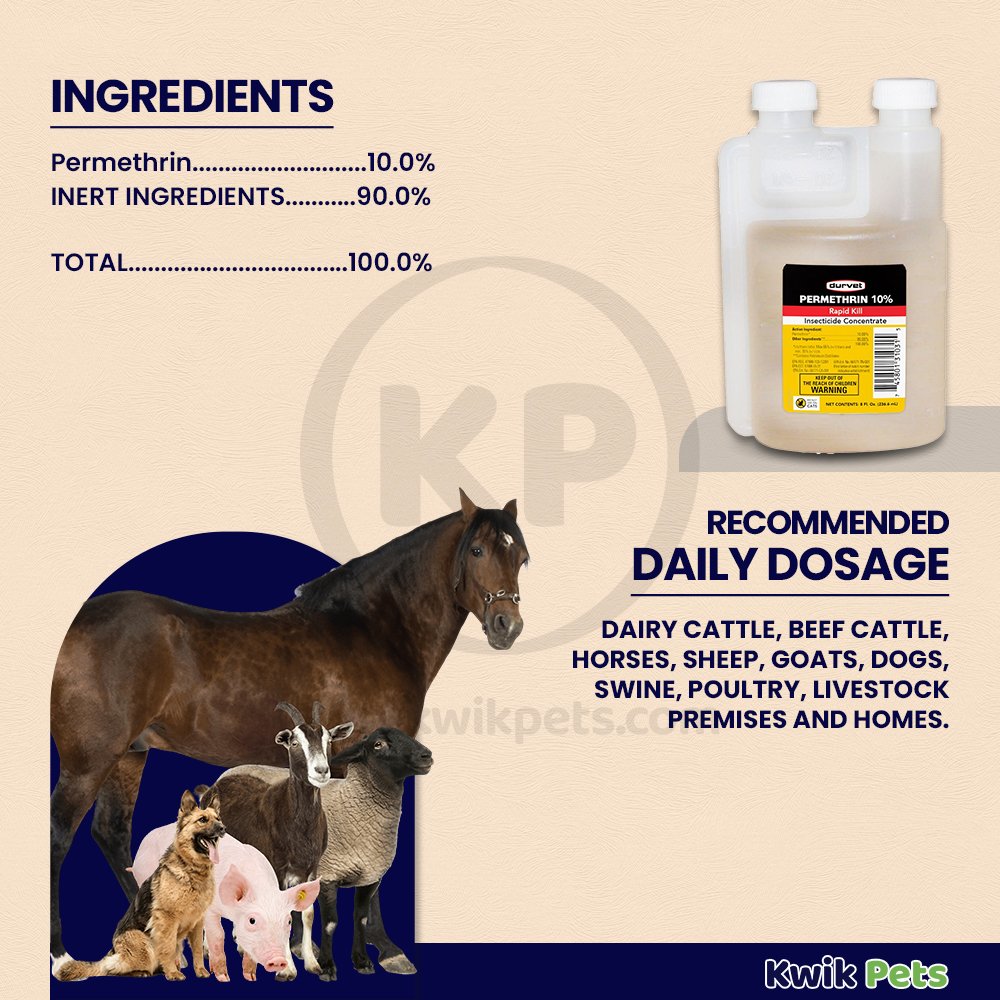 Durvet Permethrin 10% Ec 8oz, Durvet