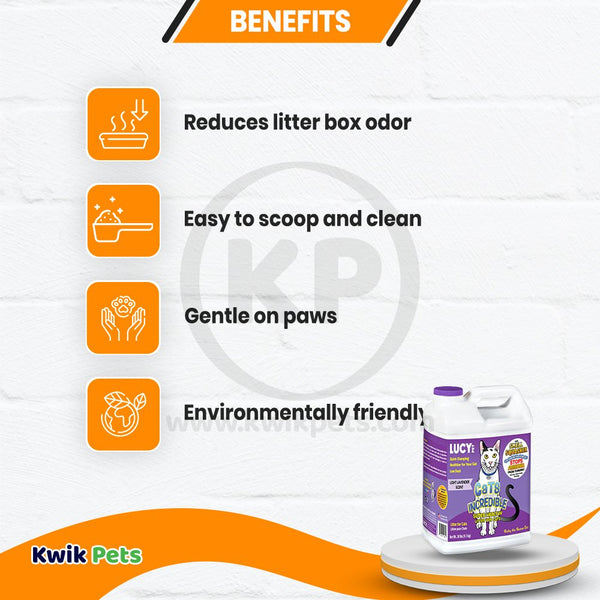 Lucy Pet Products Cats Incredible Clumping Litter Light Lavender Scent 20-lb, Kwik Pets