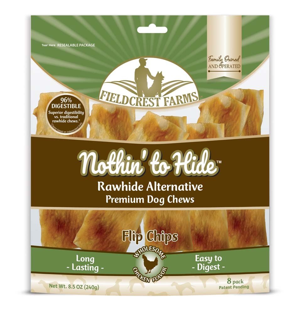 Fieldcrest Farms Nothin' To Hide Flip Chips  Dog Treat Chicken 8 Count, Kwik Pets