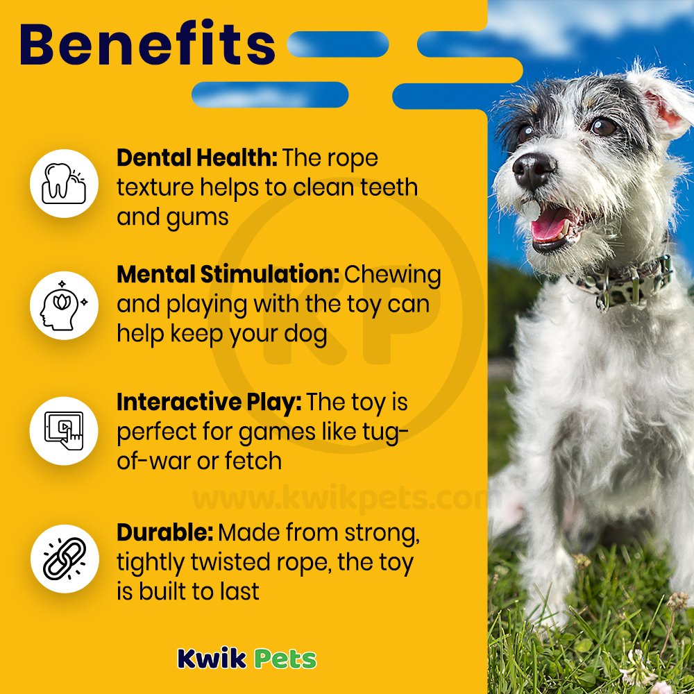 Benefits of Booda 2-Knot Rope Bone Dog Toy Multicolor XL
