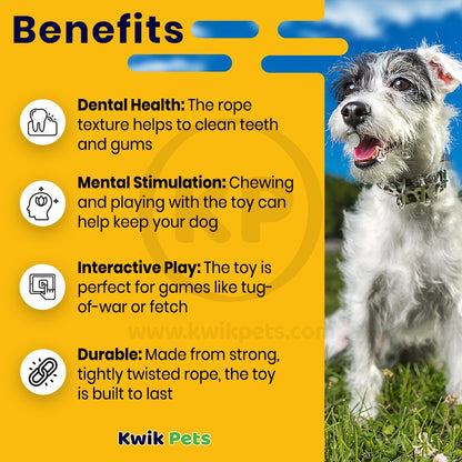 Benefits of Booda 2-Knot Rope Bone Dog Toy Multicolor XL