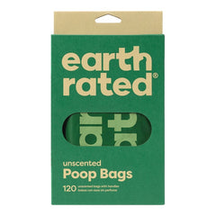 Earth Rated Easy-Tie Unscented Dog Poop Bags with Handles 120 Count