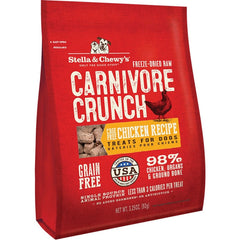 Stella & Chewy's Freeze-Dried Raw Carnivore Crunch Dog Treats Cage-Free Chicken Recipe 3.25-oz