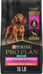 Purina Pro Plan Puppy Sensitive Skin & Stomach Dry Dog Food Salmon & Rice Formula 16-lb
