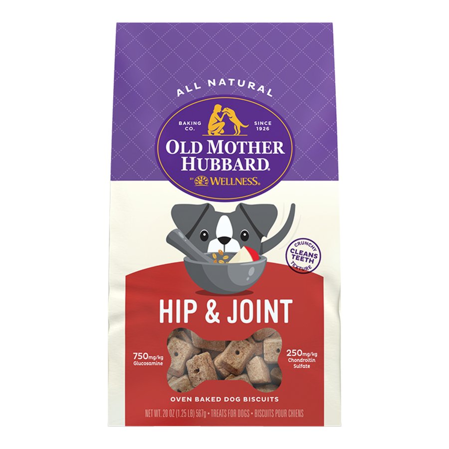 Old Mother Hubbard by Wellness Classic Mother's Solutions Hip & Joint Natural Mini Oven-Baked Biscuits Dog Treats 20-oz, Kwik Pets