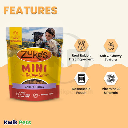 Zuke's Dog Mini Natural Wild Rabbit 1-lb, Zuke's