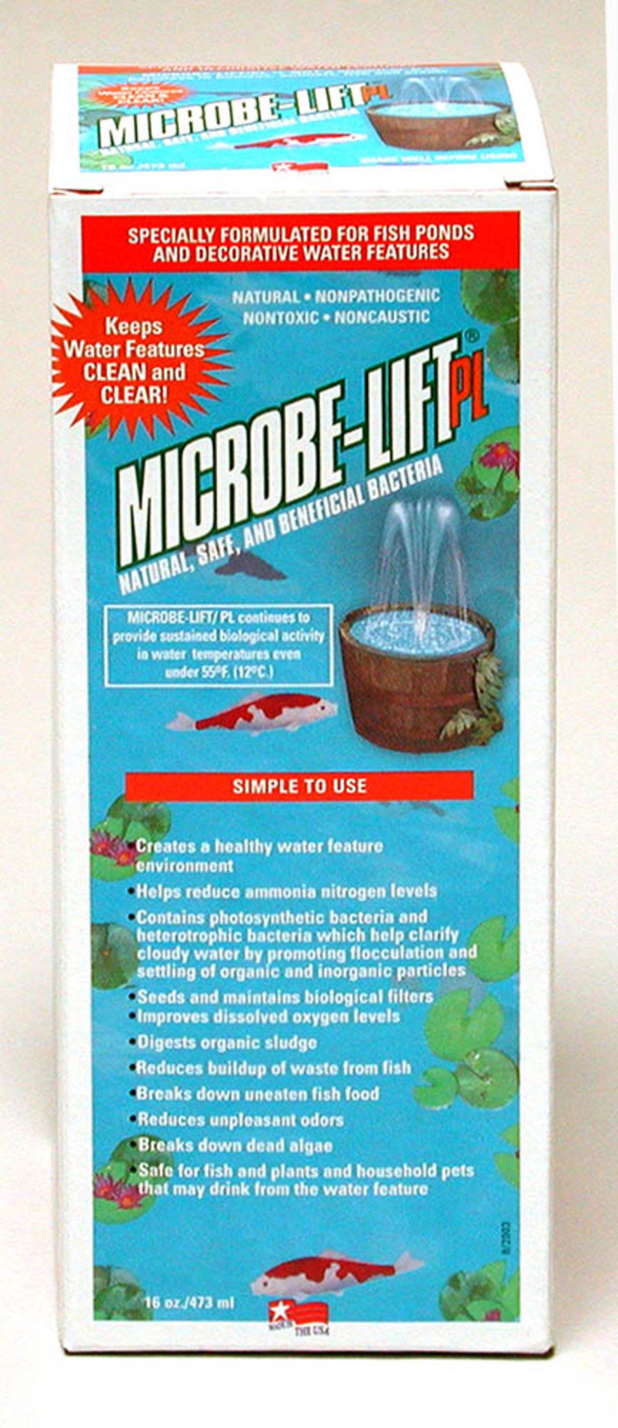 Microbe-Lift PL Pond & Lagoon Bacteria Water Treatment 16-oz, Kwik Pets