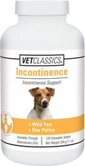 VetClassics Incontinence Support Chewable Tablets Dog Supplement 120 Count