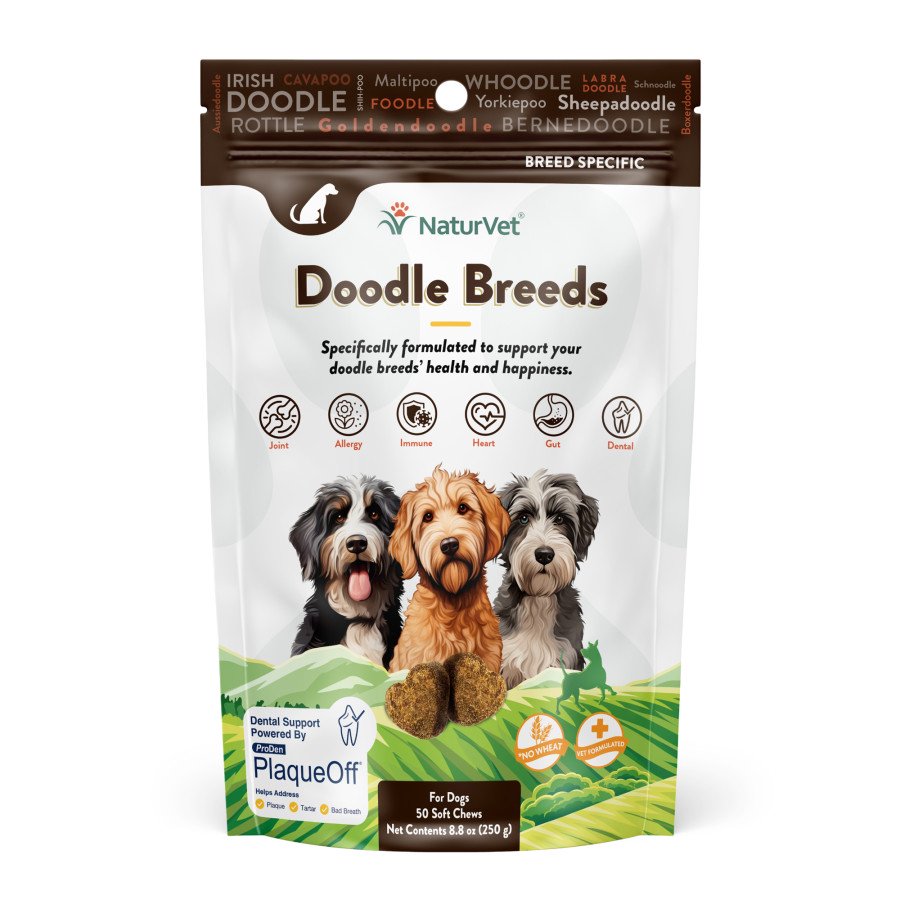 NaturVet Doodle Breed Supplement Dogs Soft Chews 50 Count 8.8-oz