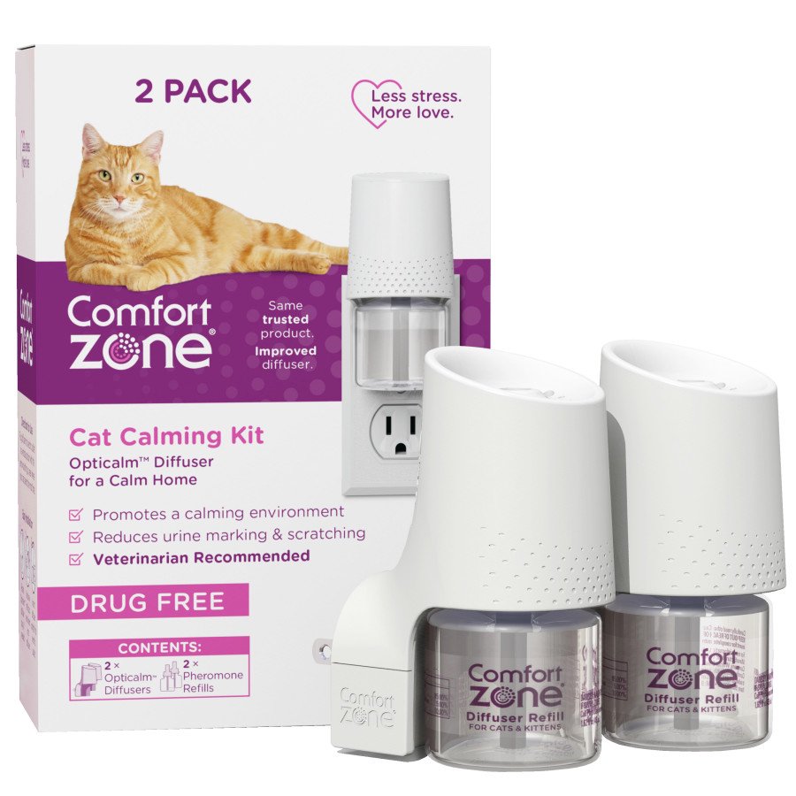 Comfort Zone Cat Calming Kit Diffuser Refills 2 Count, Kwik Pets