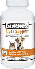 VetClassics Liver Support Chewable Tablets Dog & Cat Supplement 60 Count