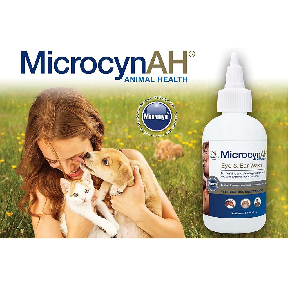 MicrocynAH Ear & Eye Wash 3oz, MicrocynAH