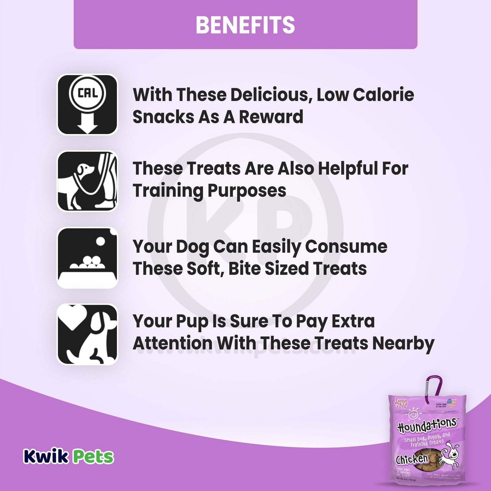 Benefits of Loving Pets Houndations Small Dog & Puppy Training Treats Chicken 4-oz