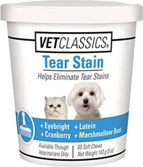 VetClassics Tear Stain Soft Chews Dog & Cat Supplement 65 Count
