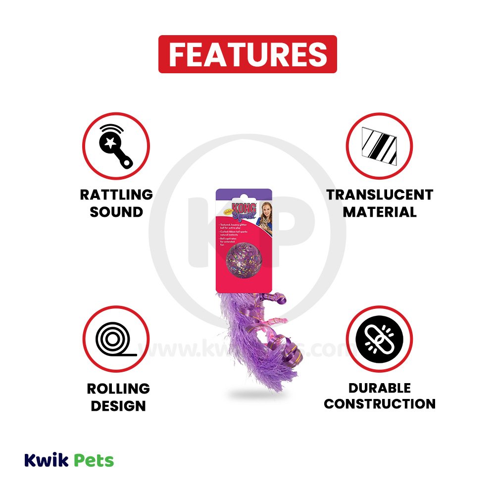 KONG Active Confetti Ball Cat Toy One Size, Kwik Pets