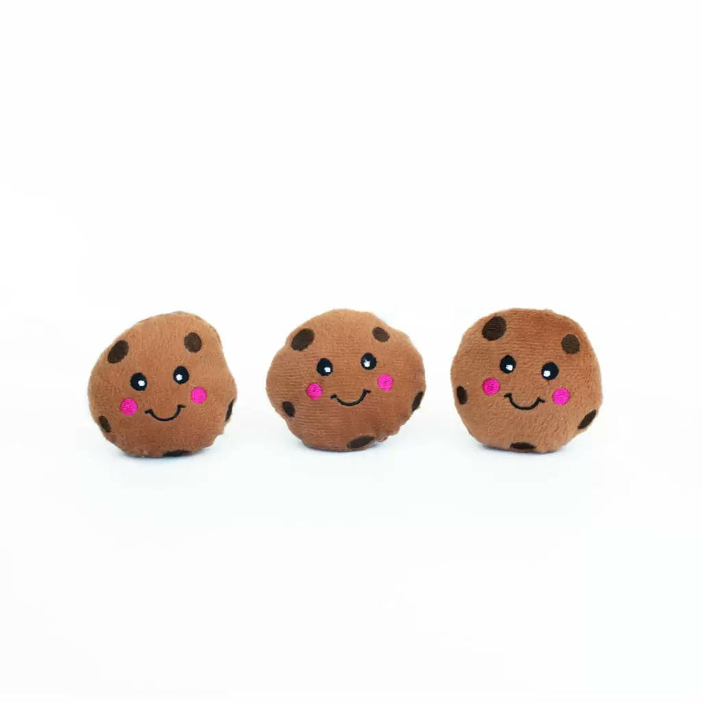 ZippyPaws Miniz Cookies Dog Toy Brown Small/Medium 3 Count