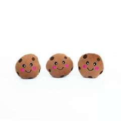 ZippyPaws Miniz Cookies Dog Toy Brown Small/Medium 3 Count