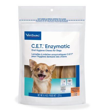 Virbac C.E.T. Enzymatic Dental Chews for Dogs Extra Small 8.4-oz