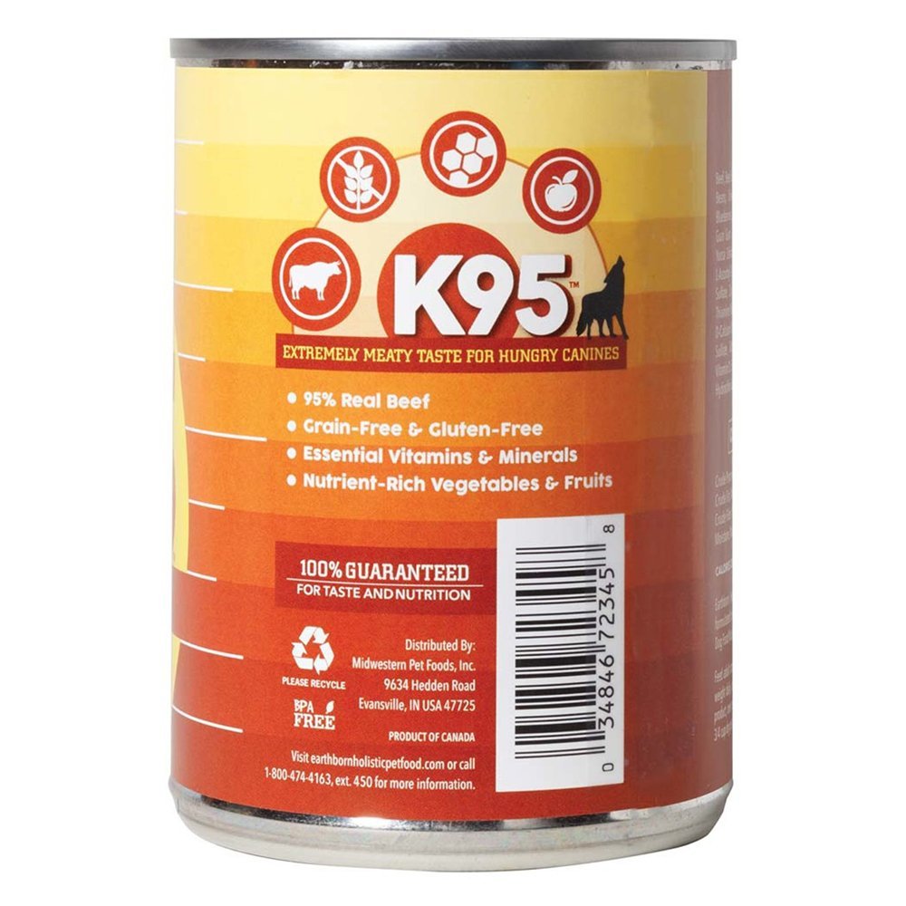 Image of Earthborn Holistic K95 Grain-Free Meat Protein Wet Dog Food Beef 13-oz