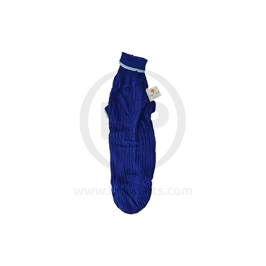 Fashion Pet Classic Cable Dog Sweater Cobalt Blue Extra-Large