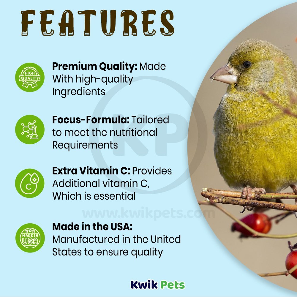 Features of Oasis Vita Drops Multivitamin Supplement for Small Birds 2-oz