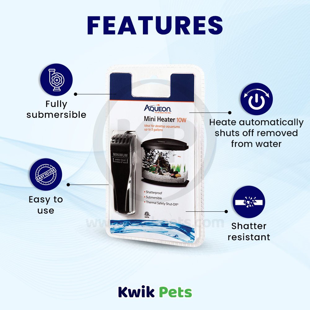 Aqueon Mini Aquarium Heater 10-watt Features
