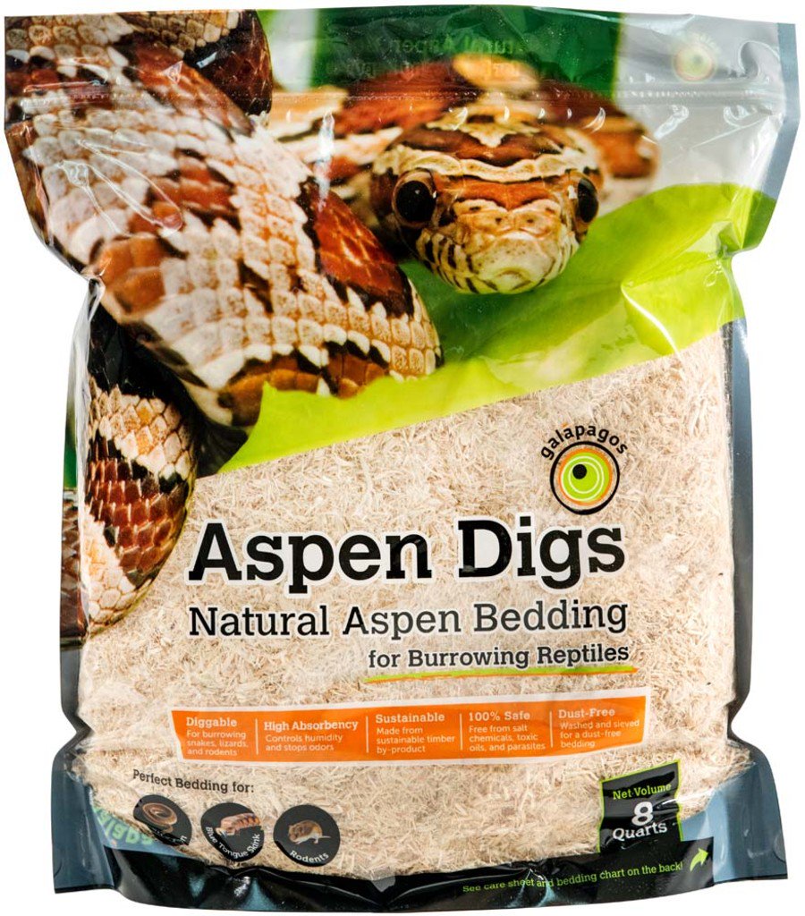 Galapagos Aspen Digs Natural Aspen Reptile Bedding 8 Quarts, Kwik Pets