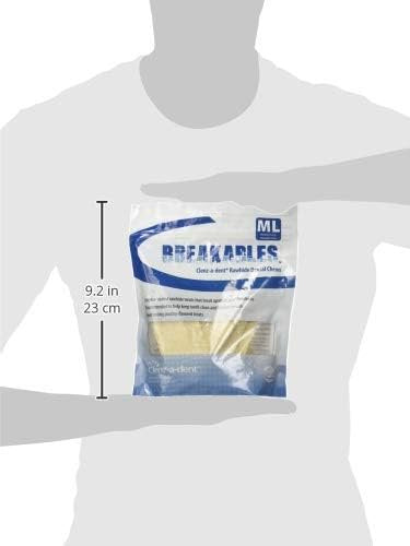 Ceva Clenz-a-dent Breakables Rawhide Dental Dog Chews Medium/Large 15 Count 8.3-oz