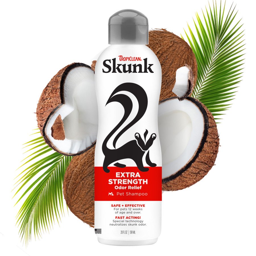 TropiClean Skunk Odor Control Shampoo for Dogs & Cats 20-oz