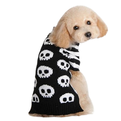 Cheerhunting Halloweek Halloween Skull Print Dog Costume Sweater Black Medium