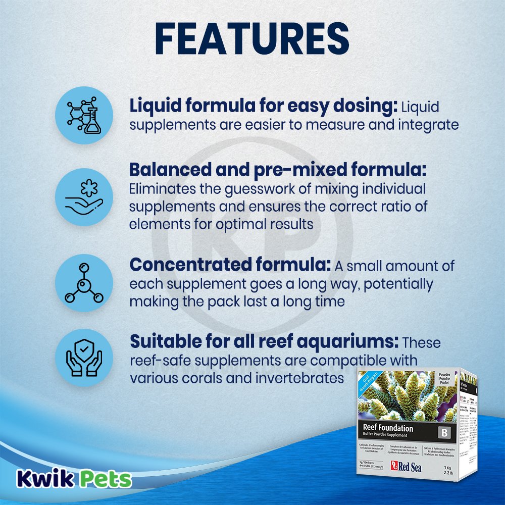 Red Sea Reef Foundation B Supplement 2.2-lb, Kwik Pets