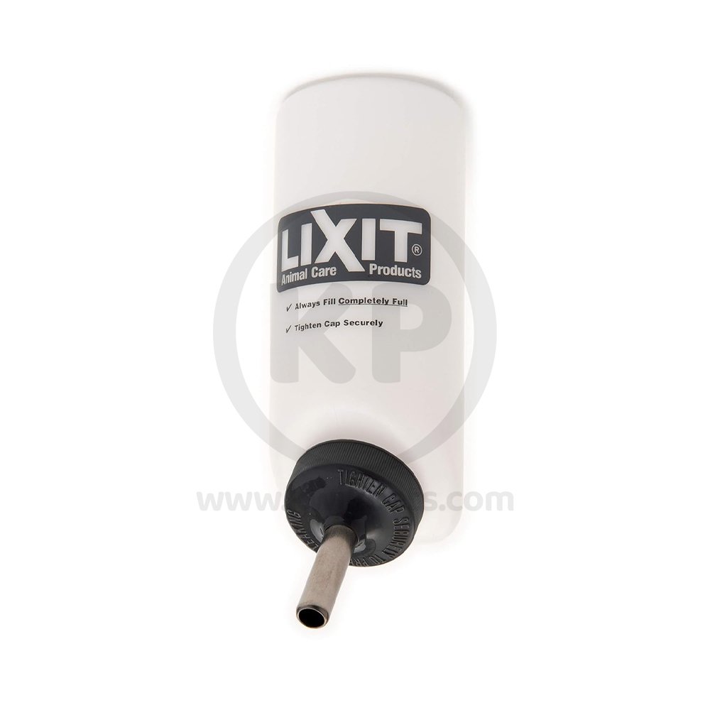 Lixit Glass Water Bottle for Small Animals Clear Blue 8-oz, Kwik Pets