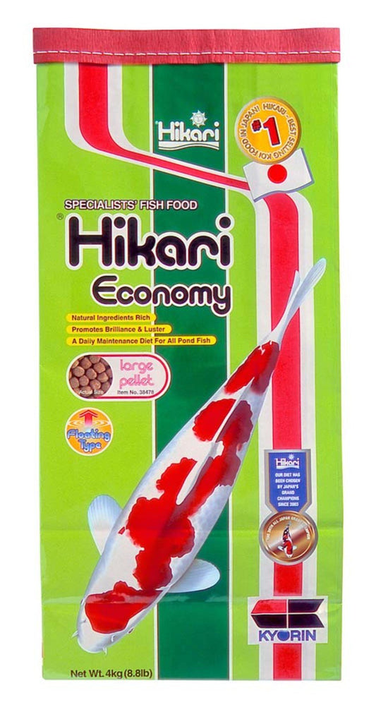 Hikari USA Economy Pellet Fish Food for Koi and Other Pond Fishes 8.8-lb, LG, Hikari