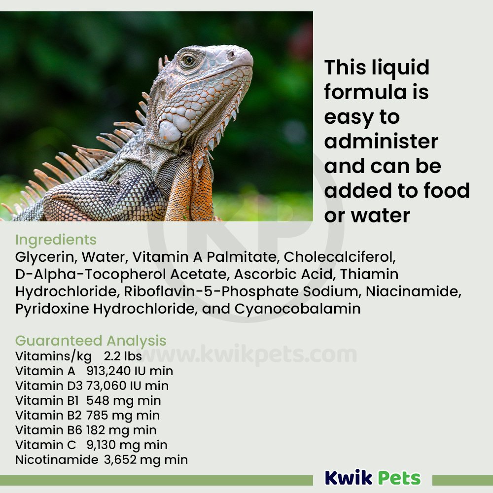 Fluker's Liquid Vitamin Supplement for Reptiles 1.7-oz, Kwik Pets