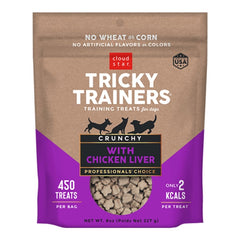 Cloud Star Tricky Trainers Crunchy Dog Training Treats Chicken Liver 8-oz