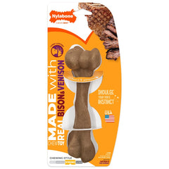 Nylabone Strong Femur Bone Real Bison & Venison Dog Chew Toy Large - Up to 50 lbs