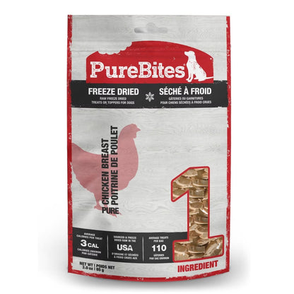 PureBites Chicken Breast Freeze Dried Dog Treats, 3 oz, PureBites