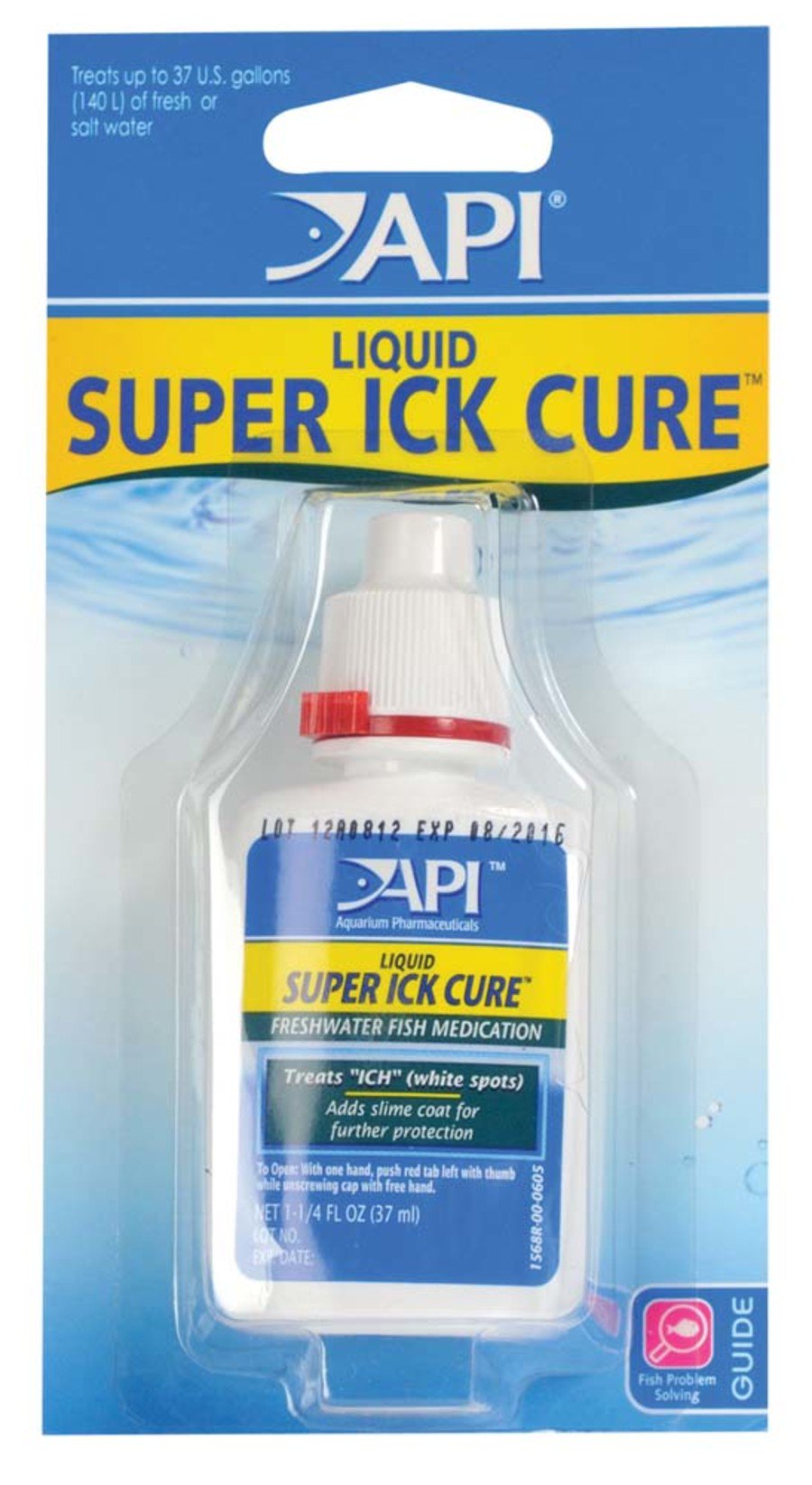 API Super Ick Cure Treats White Spot Disease Fish Medication Liquid 1.7-oz