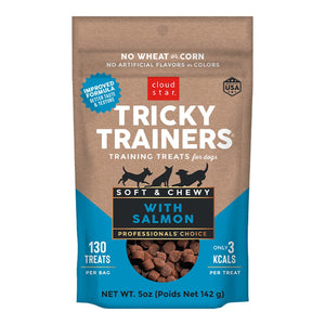 Cloud Star Tricky Trainers Grain Free Soft & Chewy Dog Training Treats Salmon 5-oz, Kwik Pets