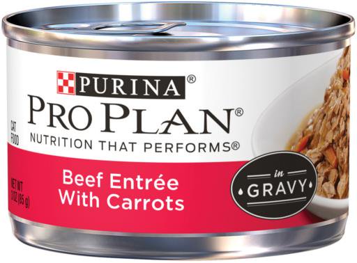 Purina Pro Plan Complete Essentials Beef, Carrots & Rice Entrée in Gravy Adult Wet Cat Food 3-oz, Kwik Pets