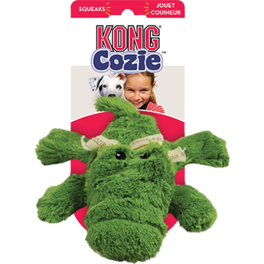 KONG Cozie Ali Alligator Plush Dog Toy Green Small