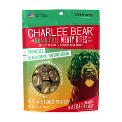 Charlee Bear Grain-Free Meaty Bites Beef Liver & Sweet Potatoes Freeze-Dried Dog Treats 2.25-oz
