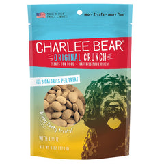 Charlee Bear Original Crunch Dog Treats Chicken Liver 6-oz