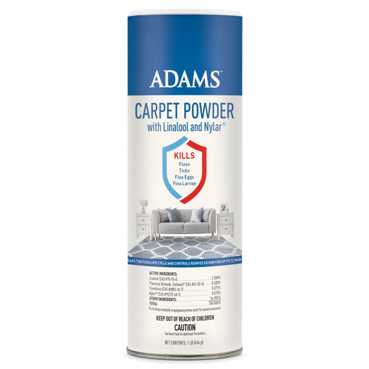 Adams Carpet Powder with Linalool and Nylar, 16-oz, Adams
