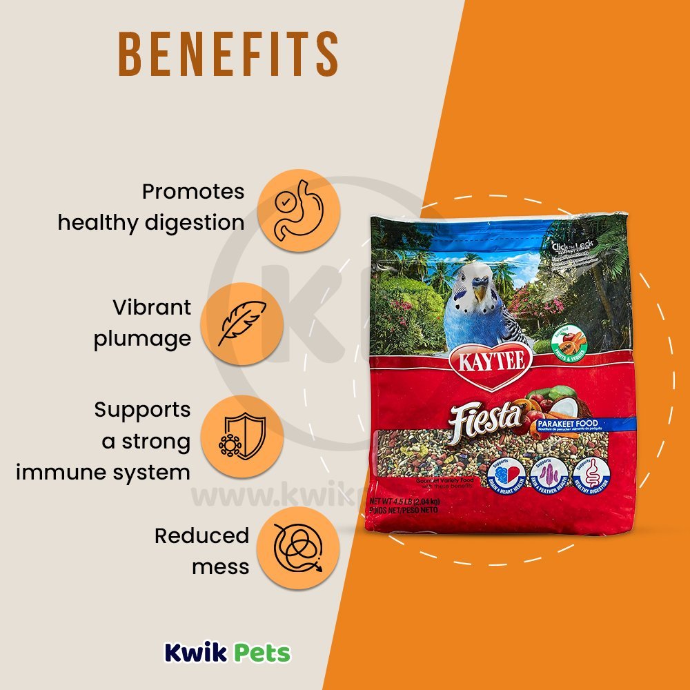 Kaytee Fiesta Parakeet Food 4.5 lb, Kaytee