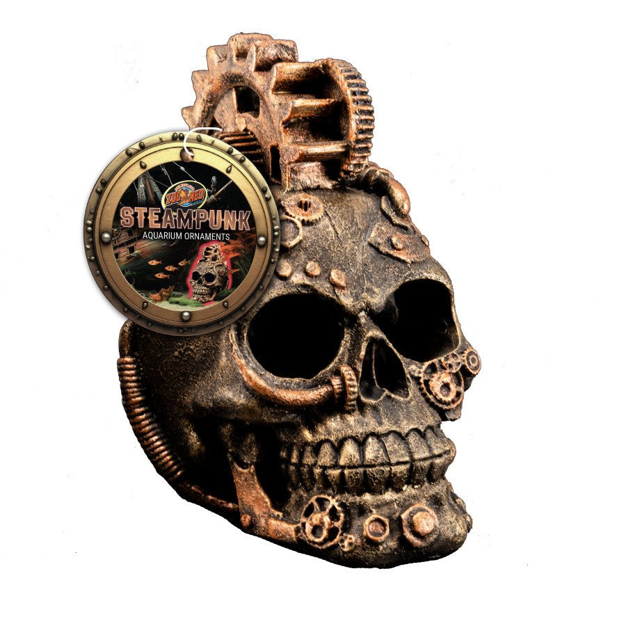Zoo Med Steampunk Ornament Skull Aquarium & Terrarium Decoration