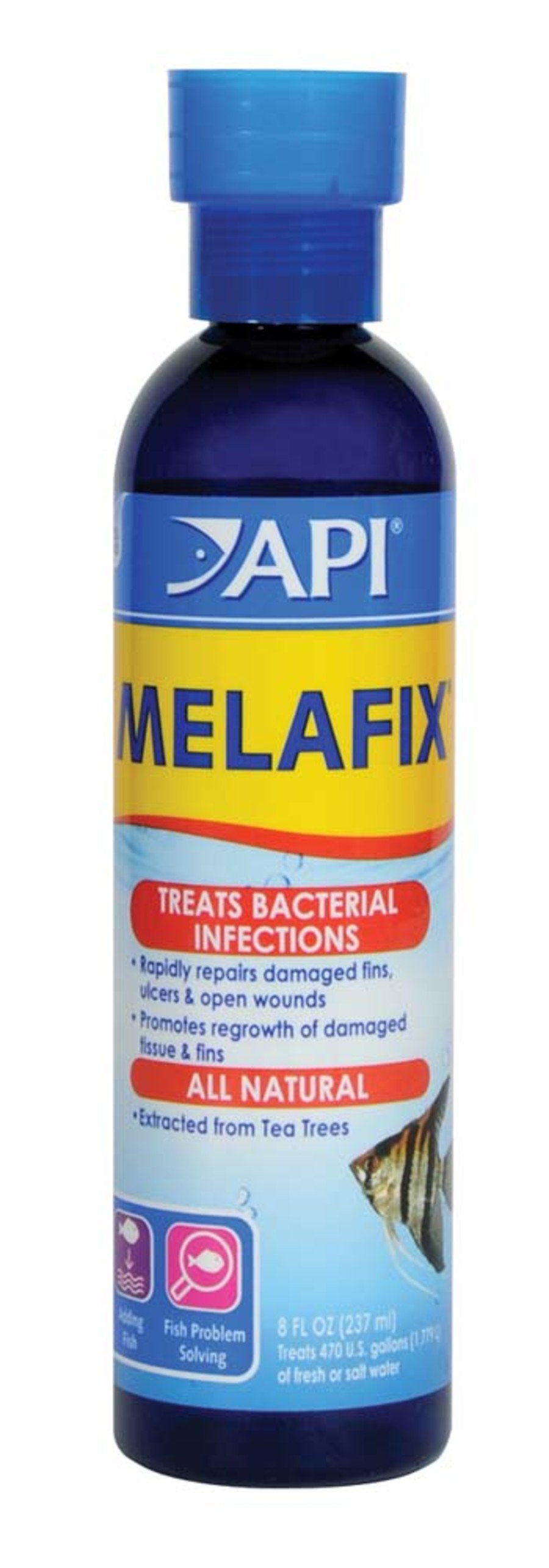 API Melafix Treats Bacterial Infections for Aquarium Freshwater Fish 8-oz