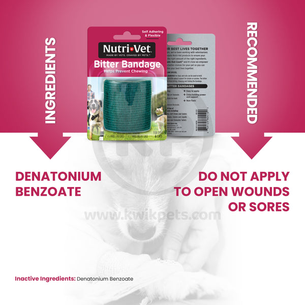 Nutri-Vet 2 inches Assorted Bitter Bandage, Nutri-Vet