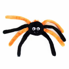 ZippyPaws Spiderz Halloween Crinkle Plush Dog Toy Small Orange